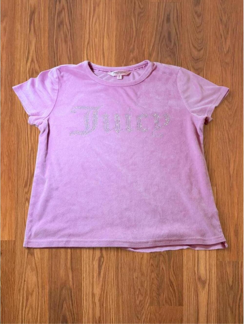 Juicy Couture Women's Pink and Purple T-Shirt - Size M